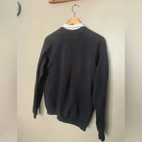 80s Granny Christmas sweatshirt polo collar puffy paint GOPHER sz XL RetRo FAB - Picture 10 of 11